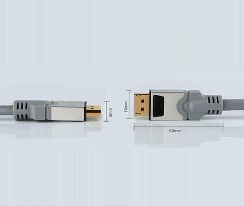 Кабель DisplayPort 1.2 с нейлоновой оплеткой и цинковыми коннекторами